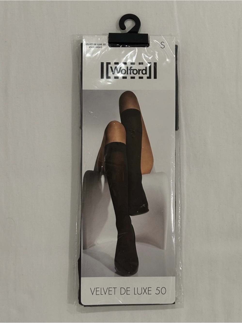 Wolford Velvet De Luxe 50 Black Knee-Highs